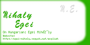 mihaly egei business card